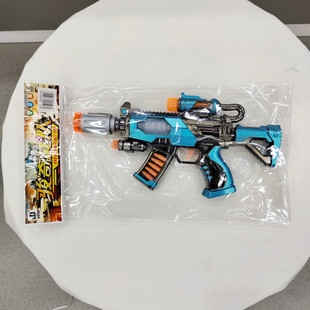 冒烟喷雾电动音乐冲锋枪3099-A22震动八音闪光枪男孩儿童玩具礼物