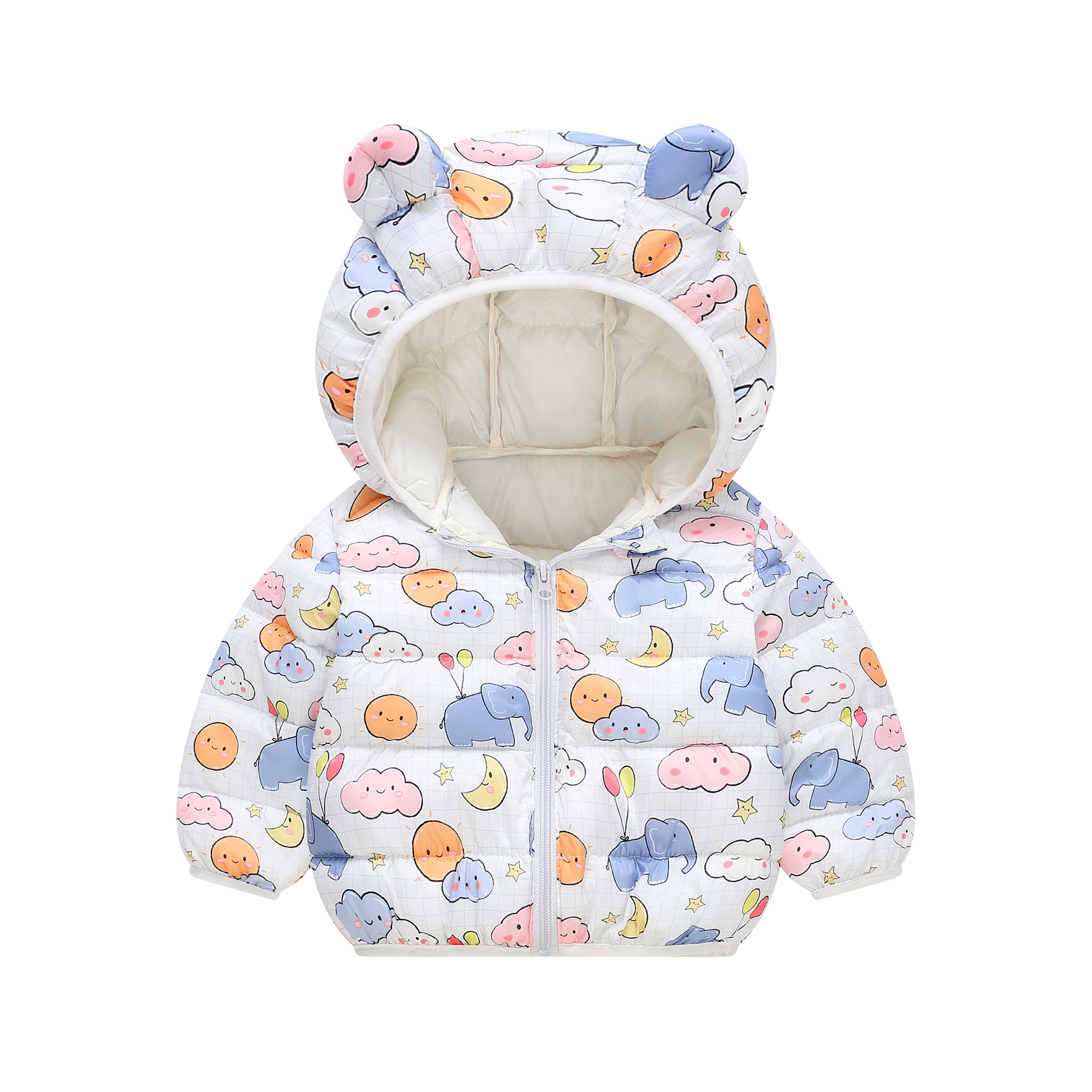 冬季儿童羽绒棉服轻薄款连帽外套