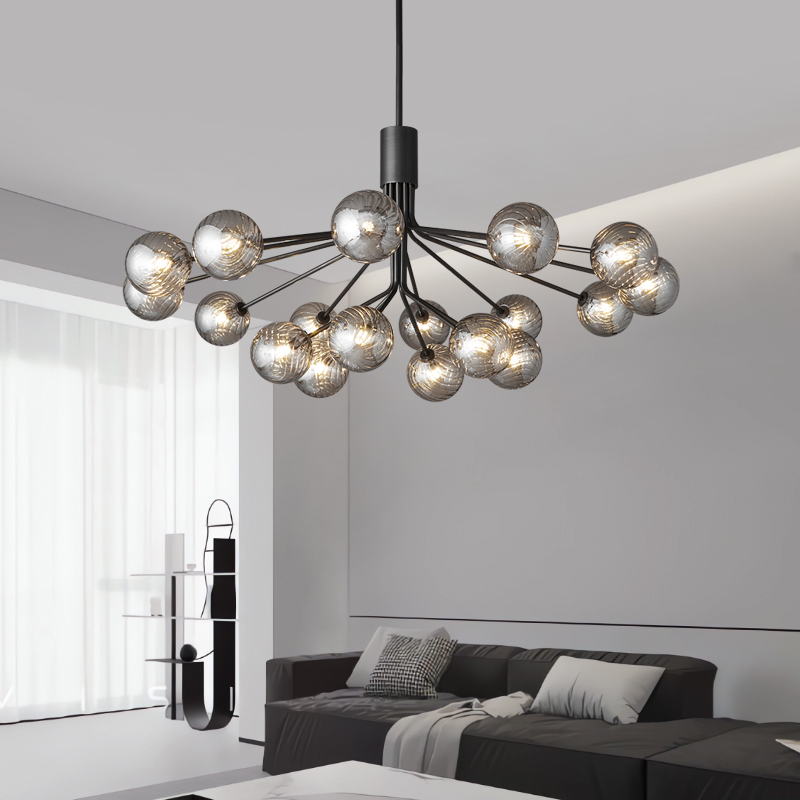 意式极简客厅吊灯全铜极简