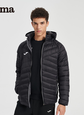 Joma荷马棉服秋冬新款男士保暖防风开衫夹克轻薄科技运动连帽外套