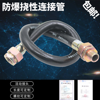 防爆挠性连接管DN15不锈钢管橡胶软管BNG20*700NPT4分穿线管M20G1