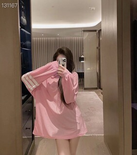TB新款夏秋季粉白手臂四杠后背防晒宽大松ovs轻薄服百搭T恤衫女
