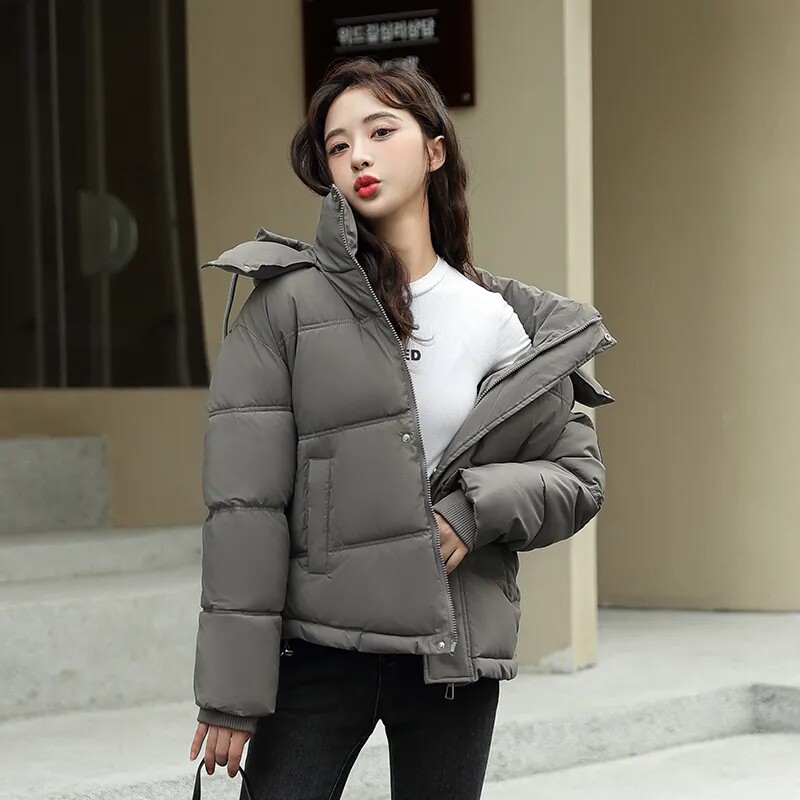 唯品会反季亏本清仓特卖女装秋冬外衣百搭棉服连帽保暖宽松外套春