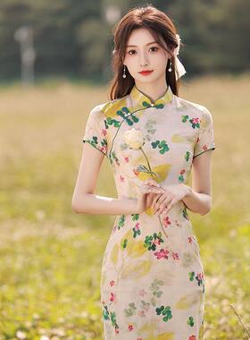 淘宝爆款特价版女装反季亏本清仓特卖旗袍夏季显瘦短袖气质连衣裙