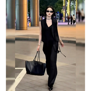 2026超火巨好看的一整套ootd穿搭通勤西装马甲外套屁帘裤子套装女