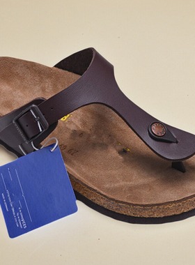 宽版软木鞋夹趾人字拖鞋Gizeh系列外穿男女情侣沙滩鞋