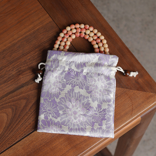 新中式复古花卉首饰袋布袋手串袋盘珠盘玩袋饰品收纳布袋锦囊袋