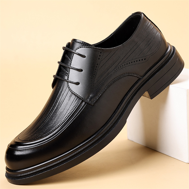 温州皮鞋男2025新款商务正装韩版通勤上班西装新郎结婚鞋厂家直销
