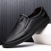 头层牛皮鞋 2025春秋季 真皮软皮软底潮流透气商务休闲鞋 男鞋 子 新款