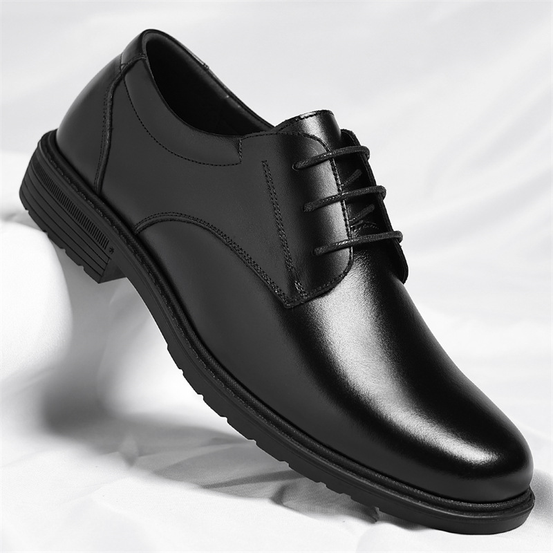 现货低帮正装男鞋头层牛皮商务鞋透气男商务皮鞋厂家直销男士商务