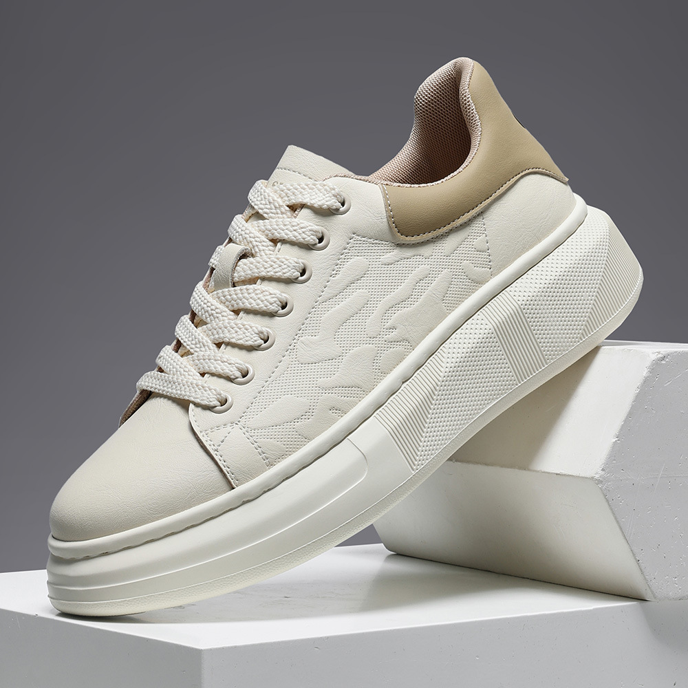 男款一脚蹬皮鞋夏季2025新款真皮透气运动休闲板鞋男士防臭豆豆鞋