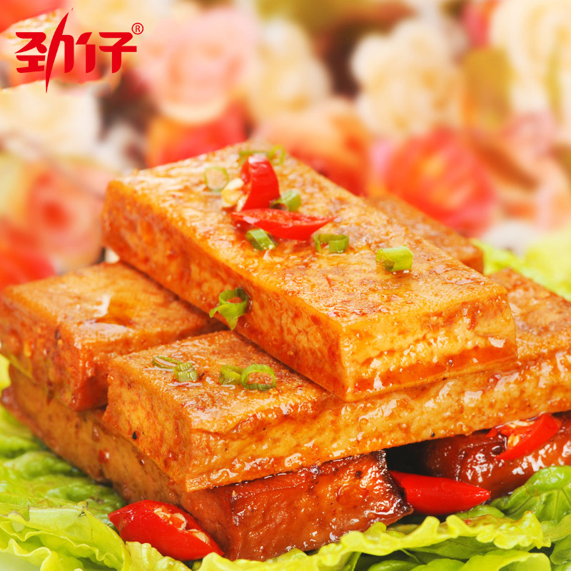 券后19.80元劲仔厚豆干500g盒装湖南特产零食豆腐干麻辣即食休闲食品香辣小吃