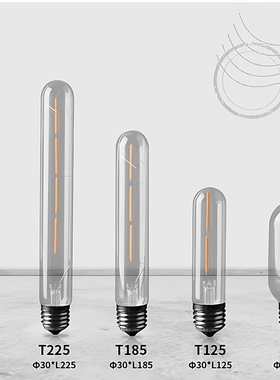 T45长条led灯泡e27大螺口复古仿钨丝灯暖光白光高亮节能t185t300