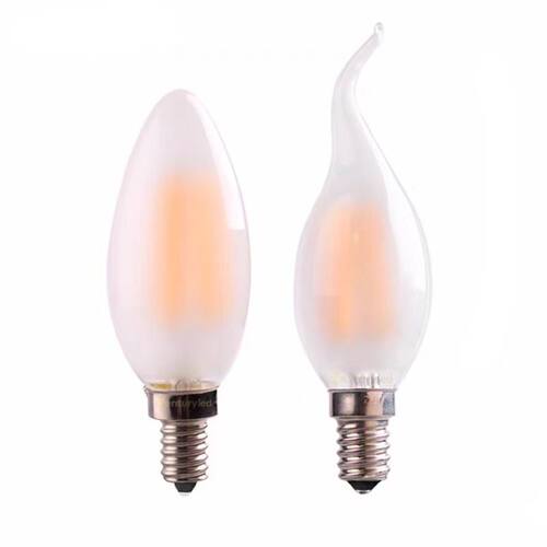 LED尖泡磨砂拉尾暖黄白蜡烛吊灯