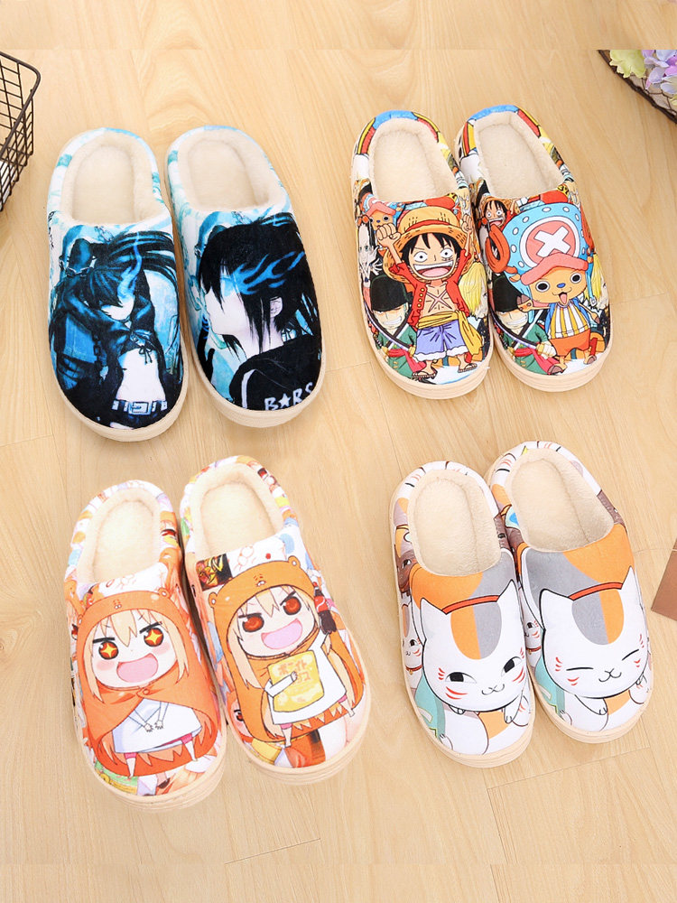 名侦探柯南棉拖鞋子火影忍者七龙珠超z男女动漫周边居家秋冬保暖