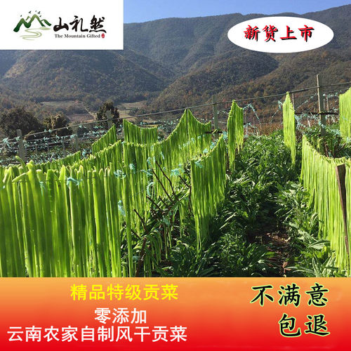 25年新货云南无叶贡菜苔干菜农家特产脱水蔬菜500g包邮 - 封面