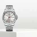 自动机械国产夜光日历星期精钢带腕表正品 S103 上海钻石牌手表男士