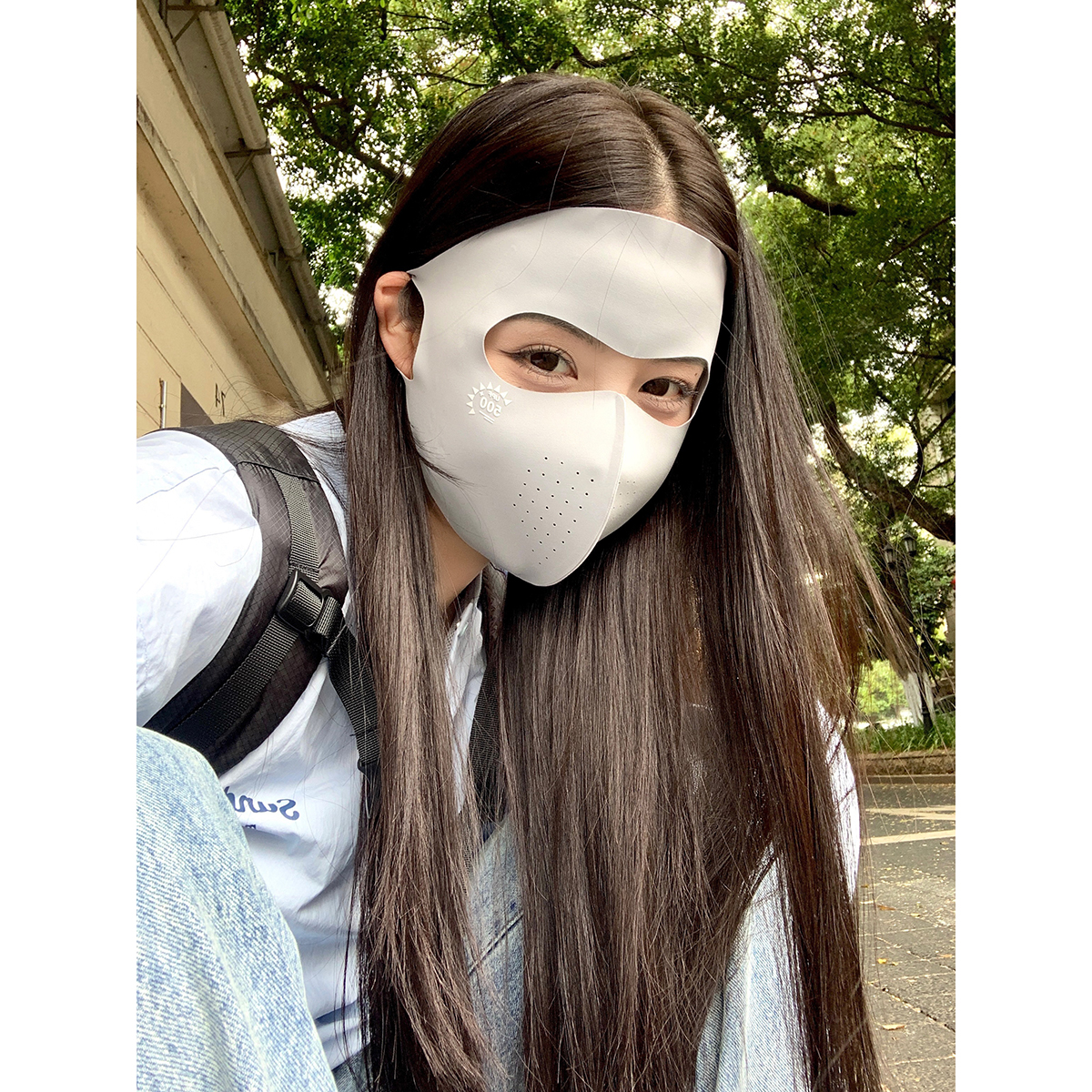 馨帮帮 凉感透气遮阳口罩防紫外线脸基尼无痕遮全脸防晒面罩女夏