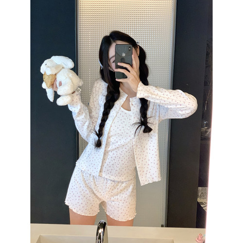 碎花睡衣可外穿舒适吊带家居服