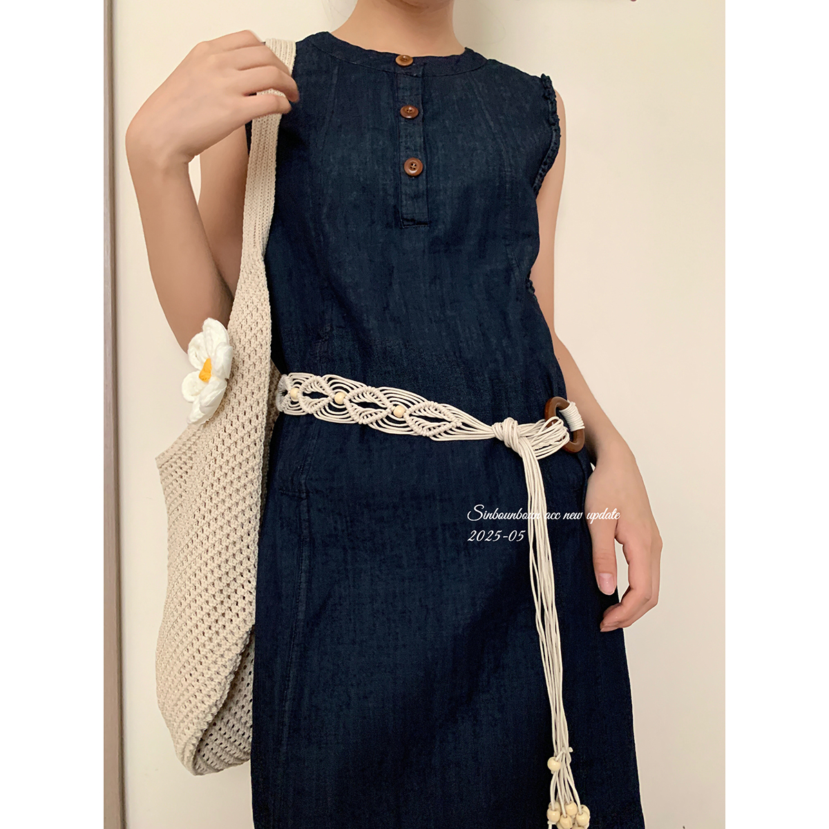 民族风复古腰绳配裙子编织腰带