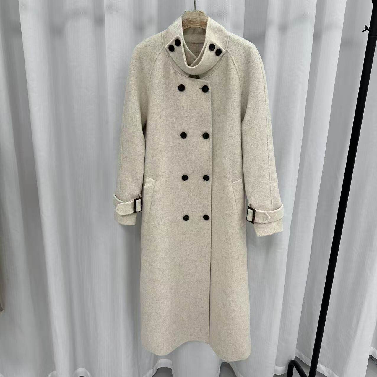 秒杀 品牌秋冬装女韩版毛呢外套 气质双面羊毛大衣