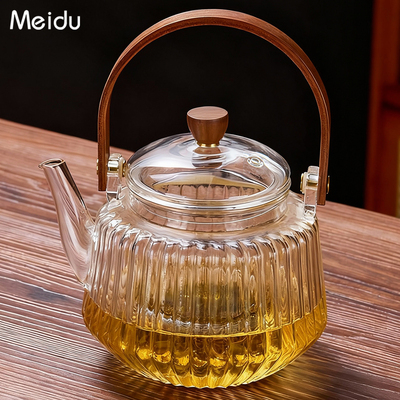 玻璃煮茶壶泡茶壶茶水分离家用提梁壶围炉煮茶电陶炉煮茶器烧水壶