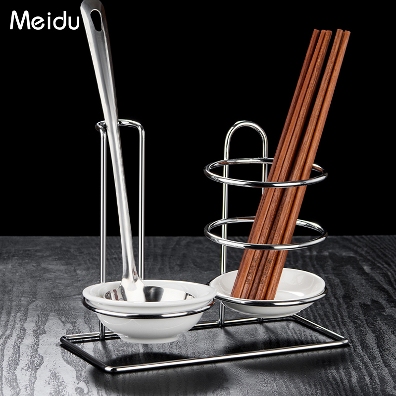 不锈钢汤勺架公勺筷架托餐厅酒店架挂勺子架火锅店饭店餐具置物架