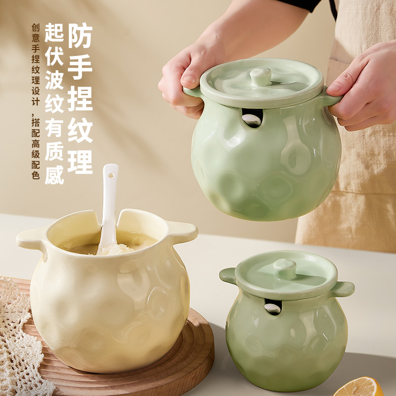 【陶瓷材质】厨房用猪油罐耐高温