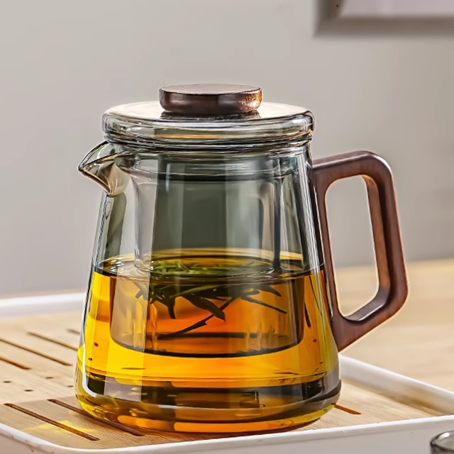 【胡桃木泡茶壶】耐高温不炸裂