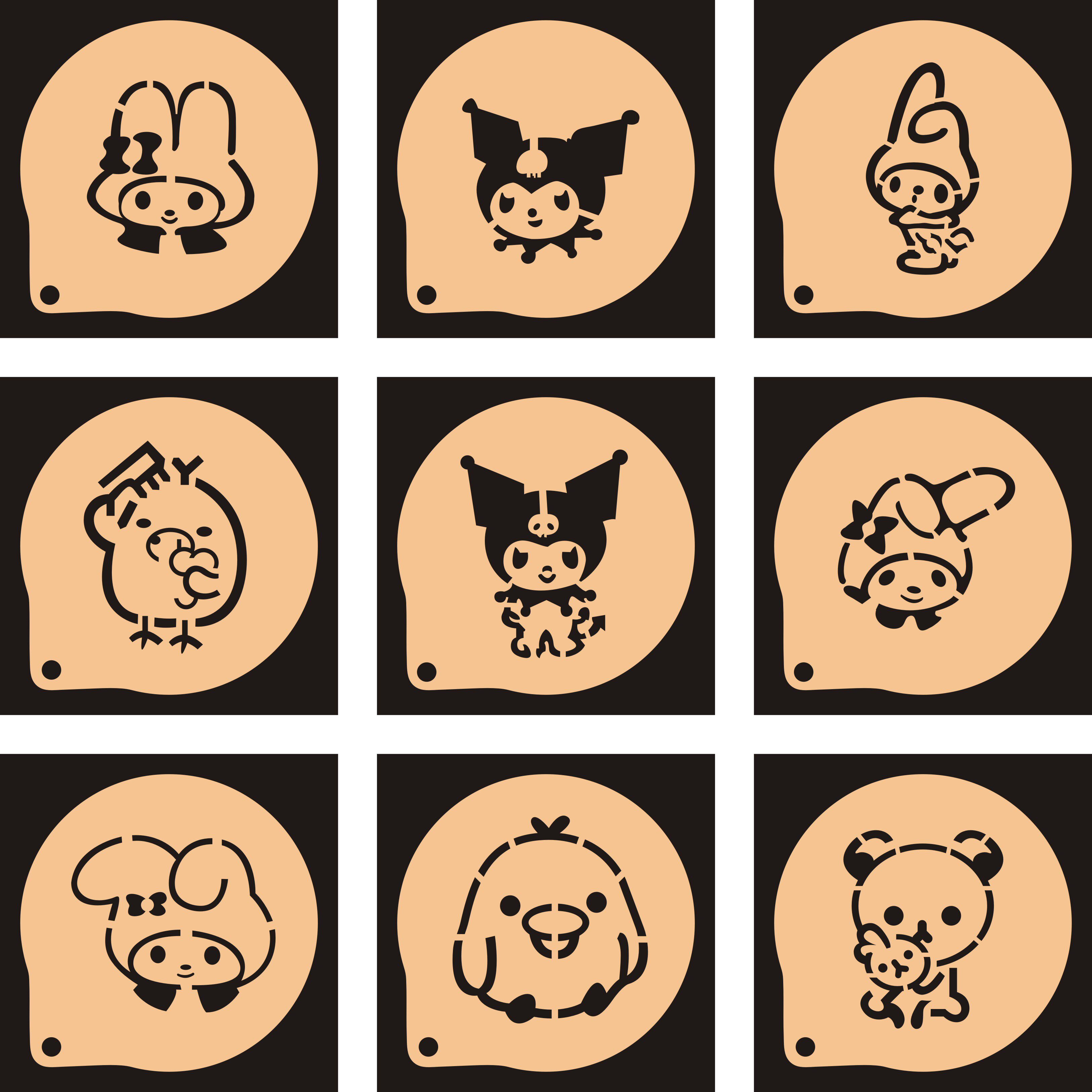 美乐蒂兔子 3寸6寸糖粉筛 喷花模亚克力模具 饼干印花模 蛋糕撒粉