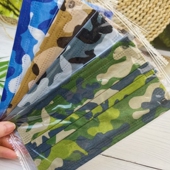 独立包装 成人一次性迷彩口罩时尚 简约高颜值绿蓝灰咖4色混搭款