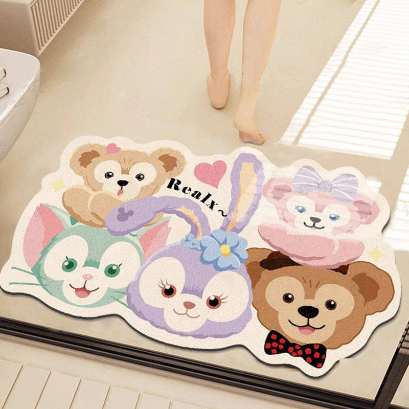 星黛露厕所浴室耐脏脚垫防滑吸水速干地毯硅藻泥地垫卡通迪士尼