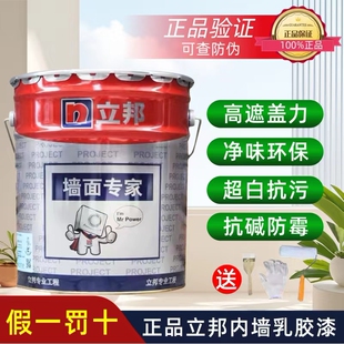 立邦墙面专家内墙漆家用乳胶漆墙面漆防霉防潮环保白色油漆涂料