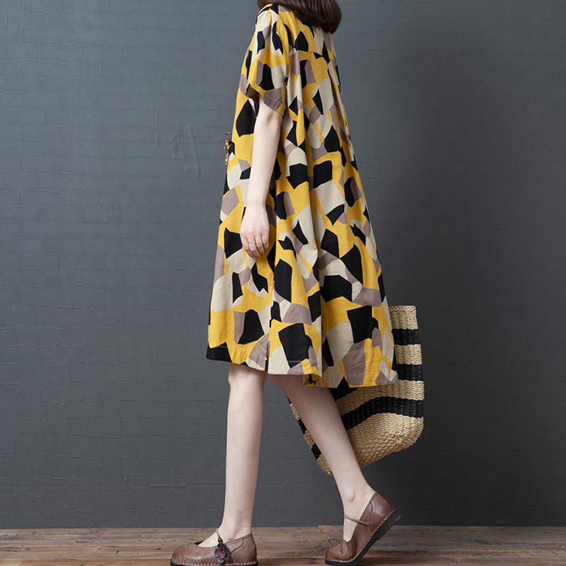 孕妇夏装连衣裙薄款韩版宽松大码中长款休闲洋气孕妇装潮妈裙子夏