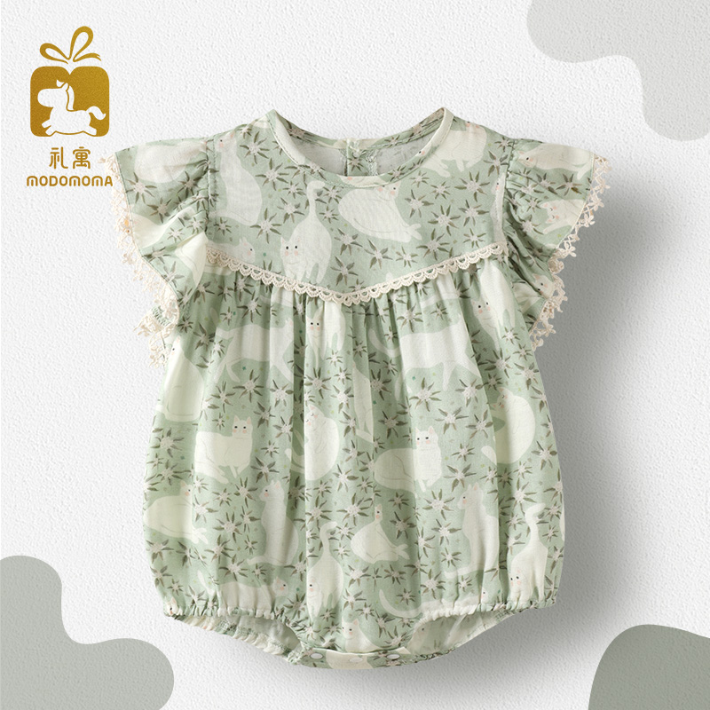 modomoma公主女寶飛袖哈衣