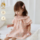 modomoma女童连衣裙夏装 多巴胺儿童洋气公主裙宝宝礼服·若花掠影