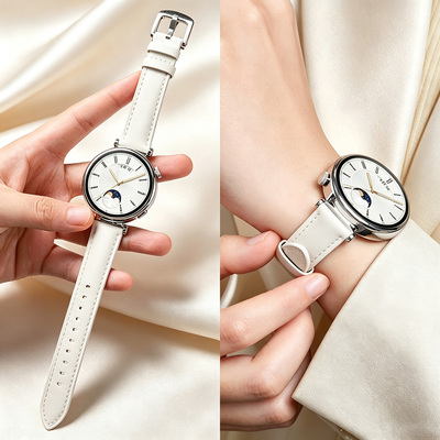 适用于华为watch4表带watch5新款gt6真皮腕带watchgt5表链GT4/GT3pro手表gt2 pro保时捷男荣耀gs女同款替换带