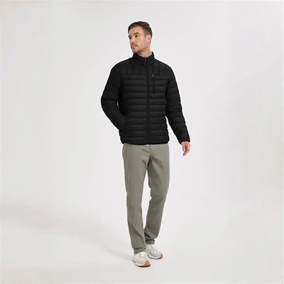 棉填充排骨棉服可自收纳男