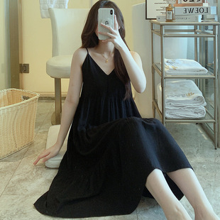夏季 棉绸吊带睡裙 女款
