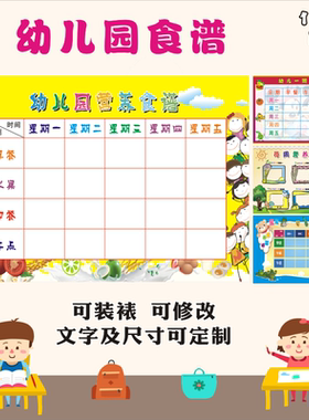 幼儿园营养一周食谱栏食堂菜谱