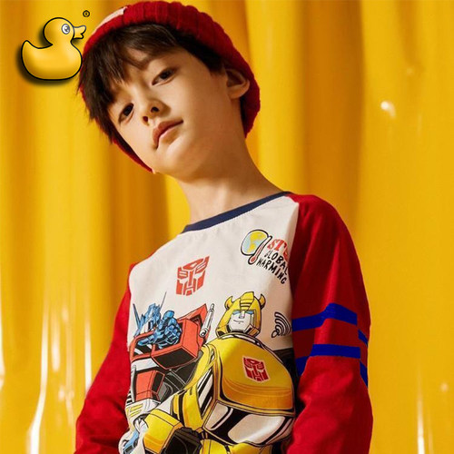 男童长袖T恤纯棉t恤春秋款童装全棉打底衫宝宝A类奥特曼大童洋气