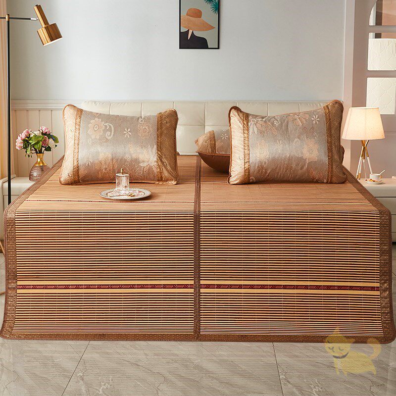 竹子凉席夏季床垫夏天床上草席老式竹席冬夏两用冰丝宿舍折叠藤席