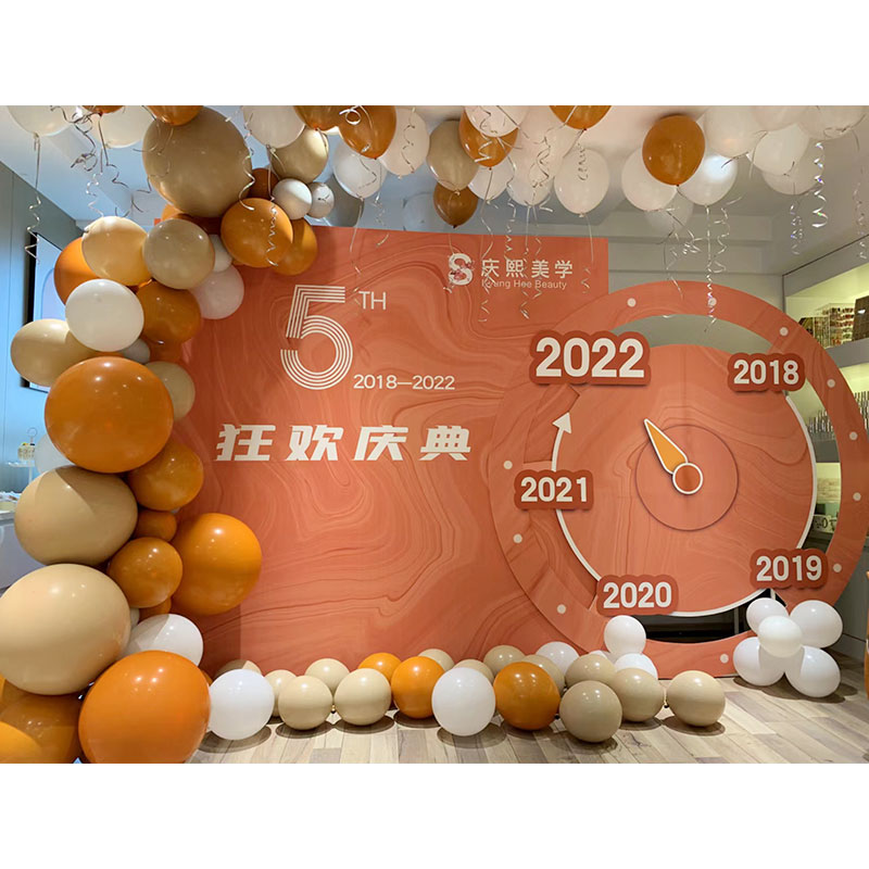周年庆公司生日会乔迁背景kt板