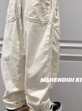 【新品】高品质款日系小众涂鸦休闲长裤宽松阔版 春季男女童裤子