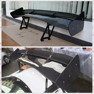 改装VOLTEX通用碳纤尾翼 双层加大尾翼EVO改装定风尾翼碳纤GT高翼