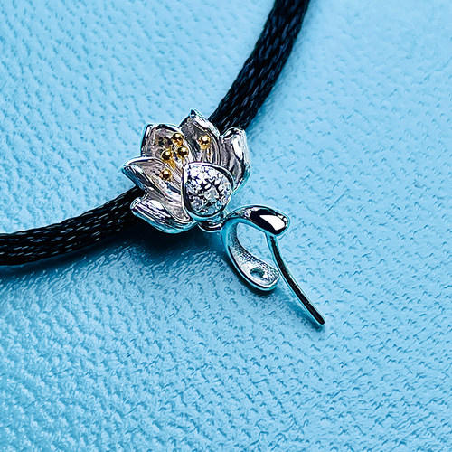 翡翠18K金翡翠和田玉金扣头