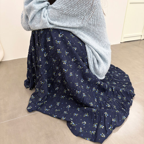 小碎花半身裙女长款a字裙