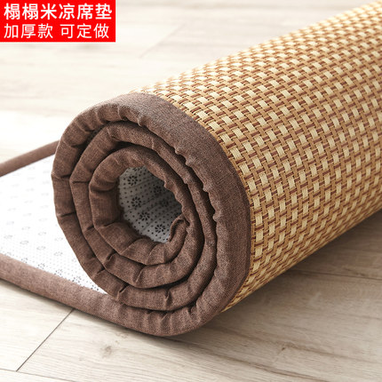 夏季凉席榻榻米垫子定做日式藤席炕垫床垫加厚可折叠儿童爬行地垫