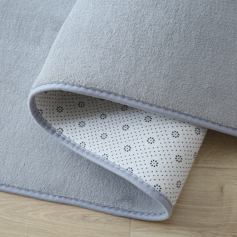 ins灰色地毯家用短毛绒卧室地毯满铺房间床边毯客厅儿童爬行地垫