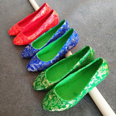 冬季加绒保暖舒适风蓝色上轿鞋